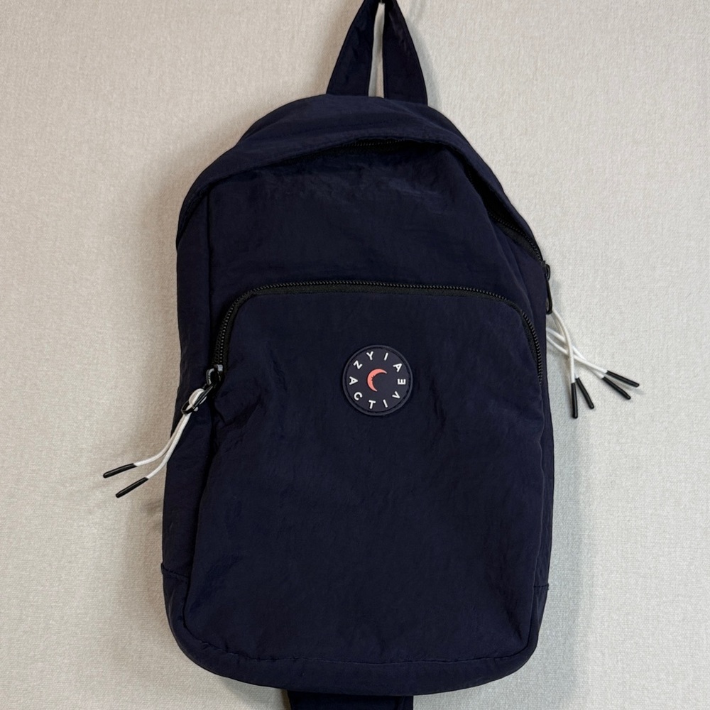 Stylish Navy Crossbody Bag with Logo - Picture 2 of 10